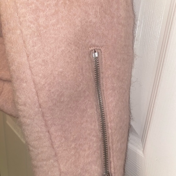 Fuzzy Pale Pink Moto Jacket - Picture 6 of 6